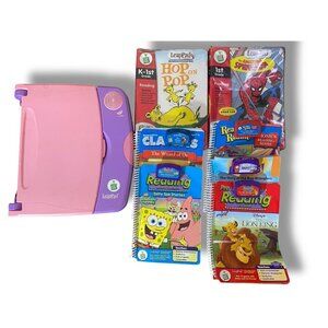 LeapFrog LeapPad Learning System 7 Games Cartridges & Books Leap Pad Lot